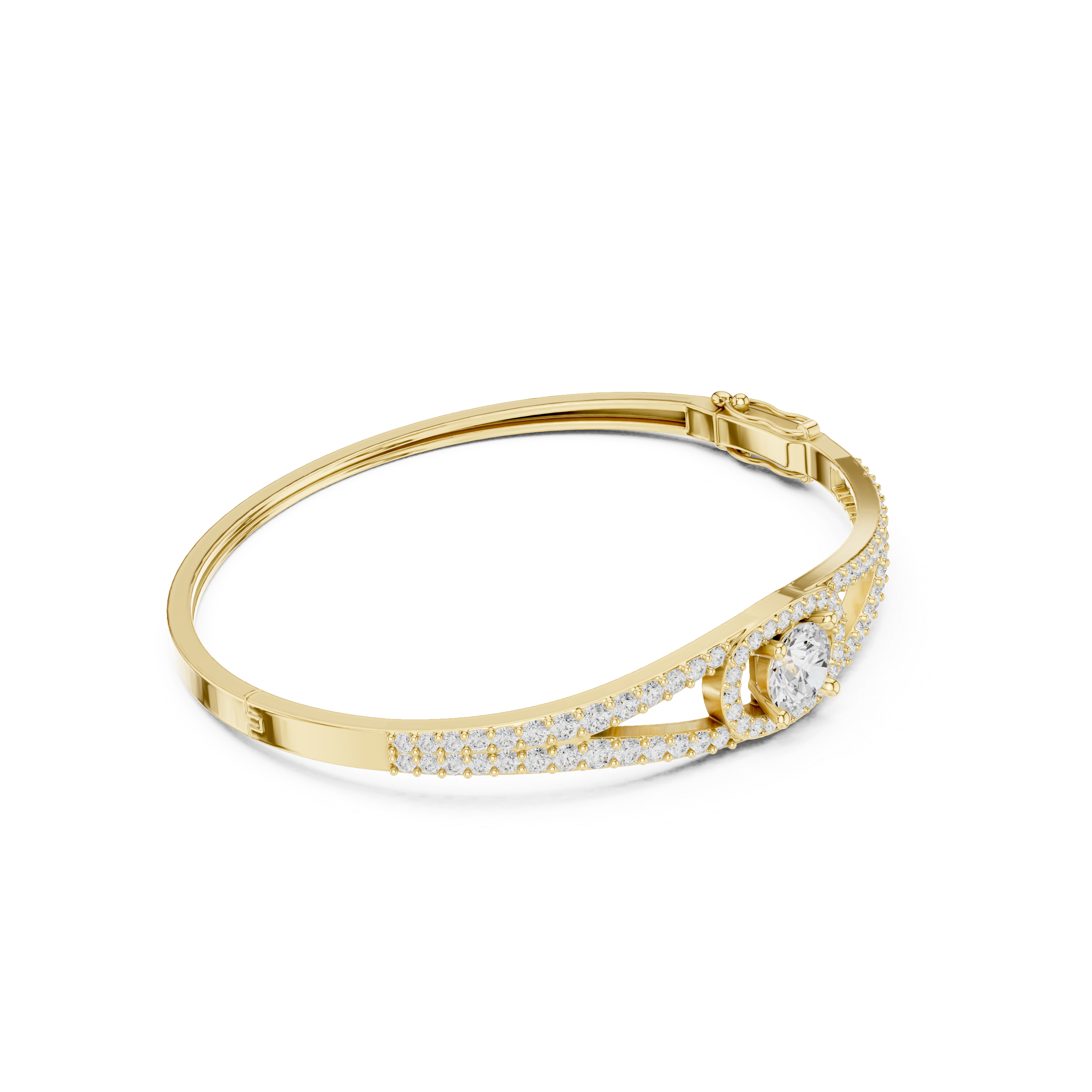Asymmetric Pave bracelet