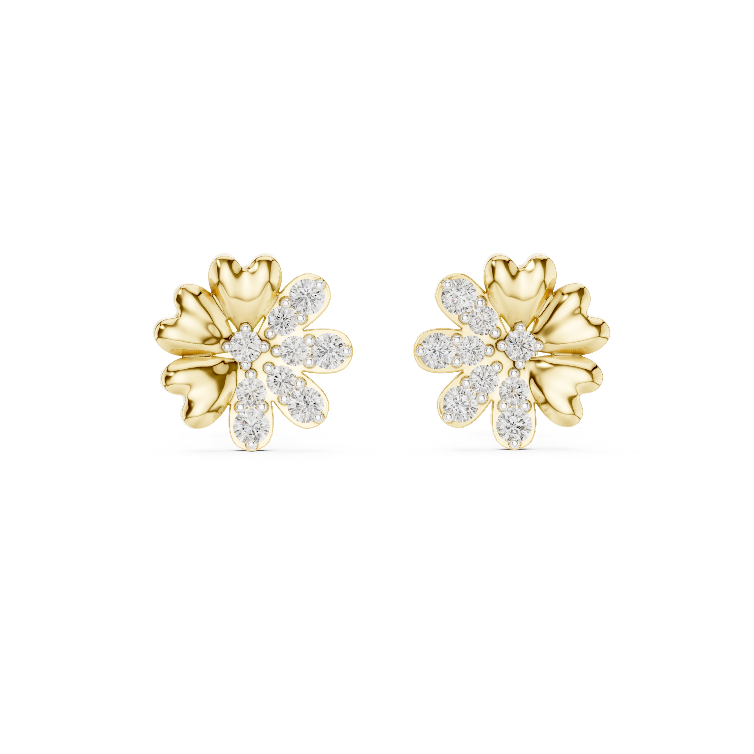 Floral Heart Studs