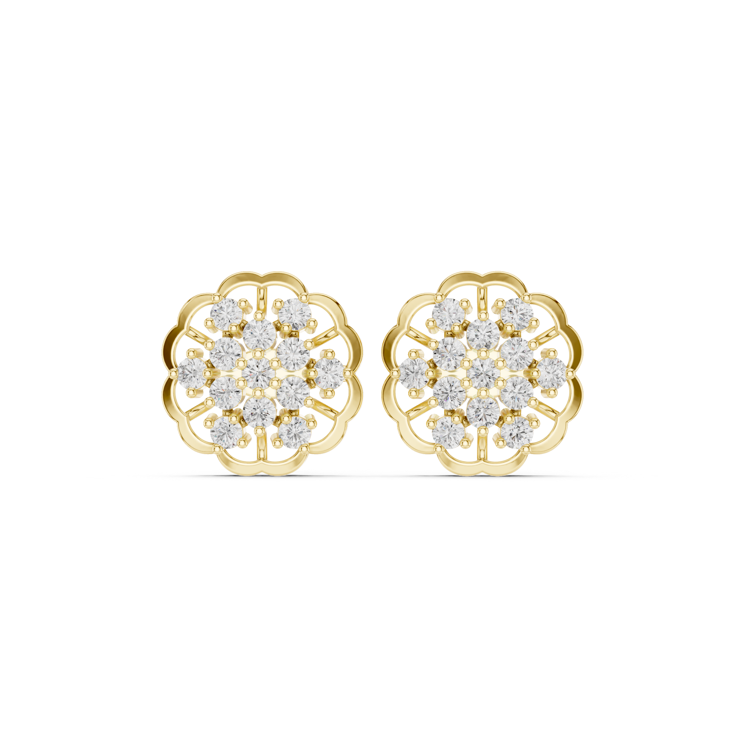 Floral Pave Studs
