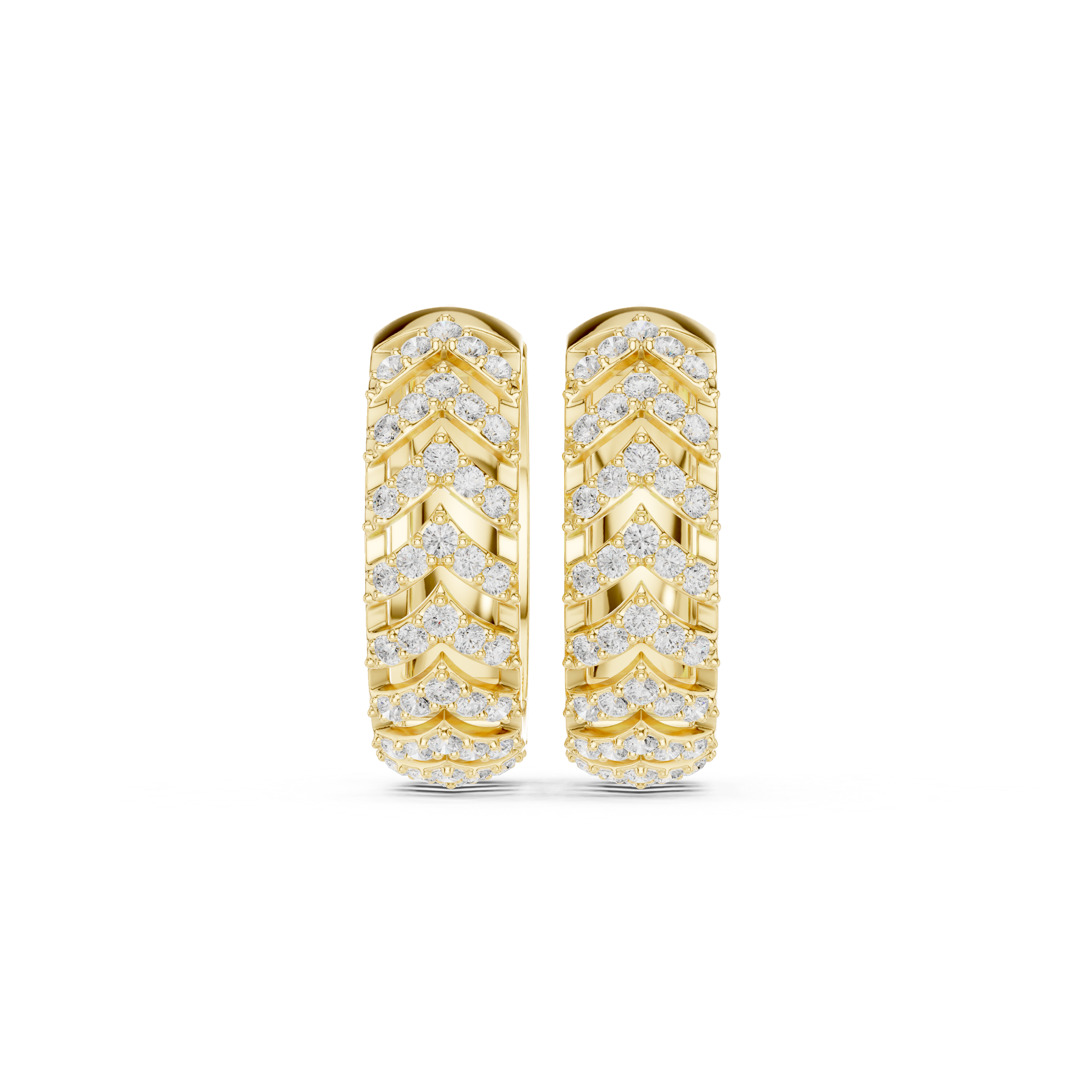 Wide Pave Hoops