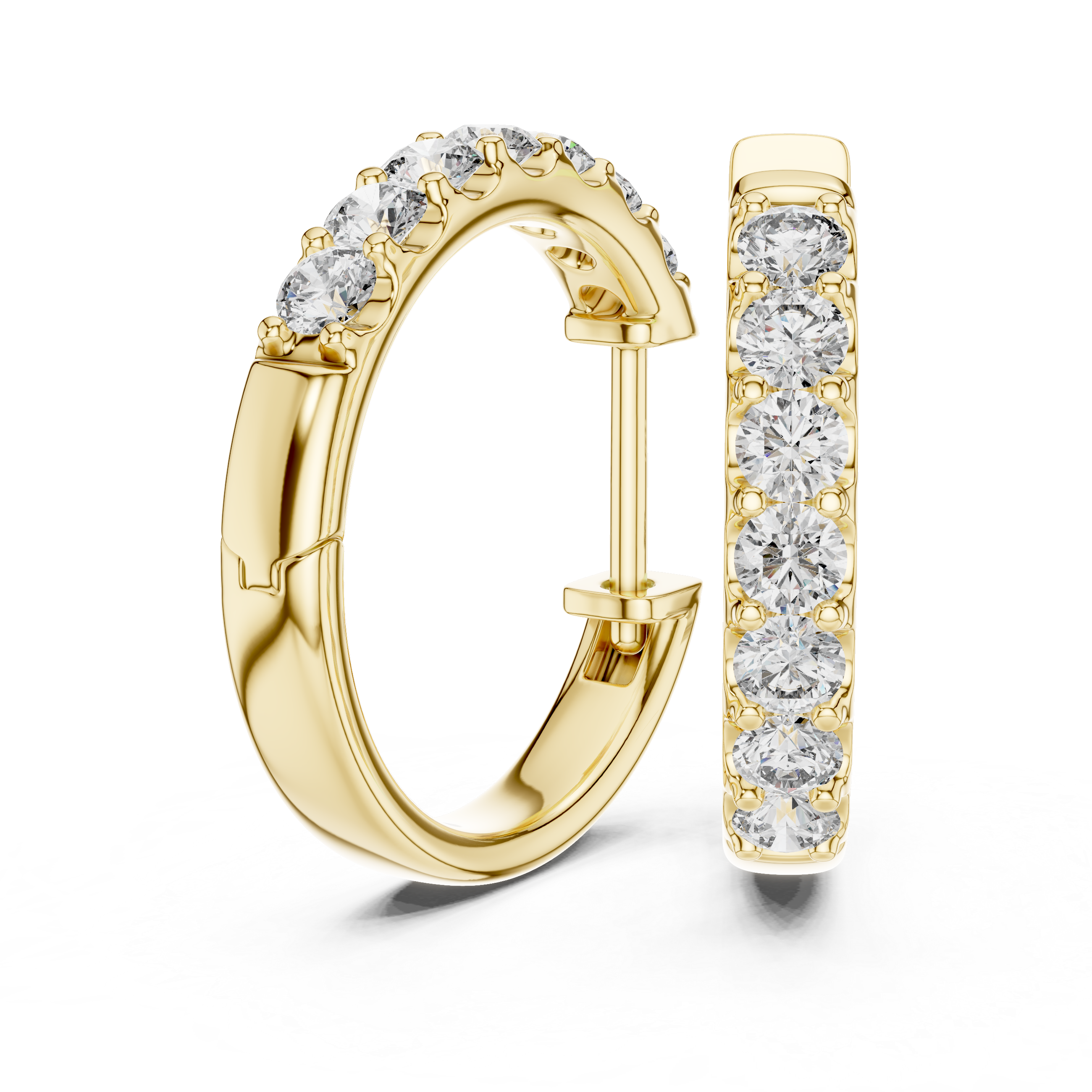 Diamond Pave Hoops