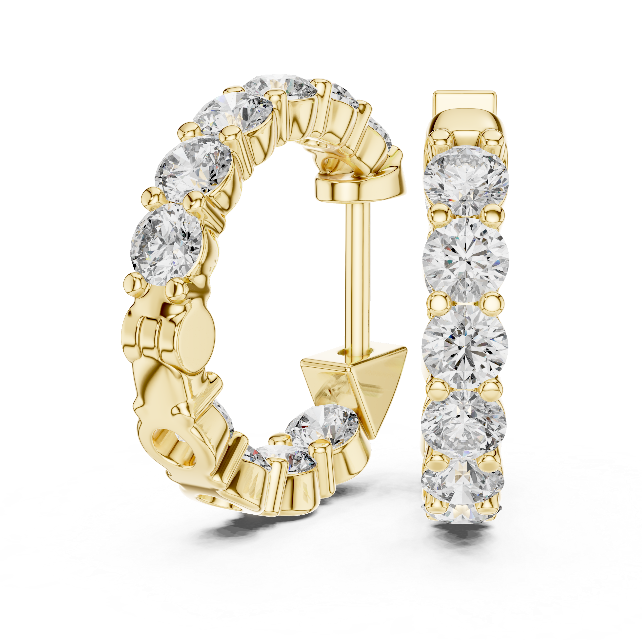 Bold Diamond Hoops