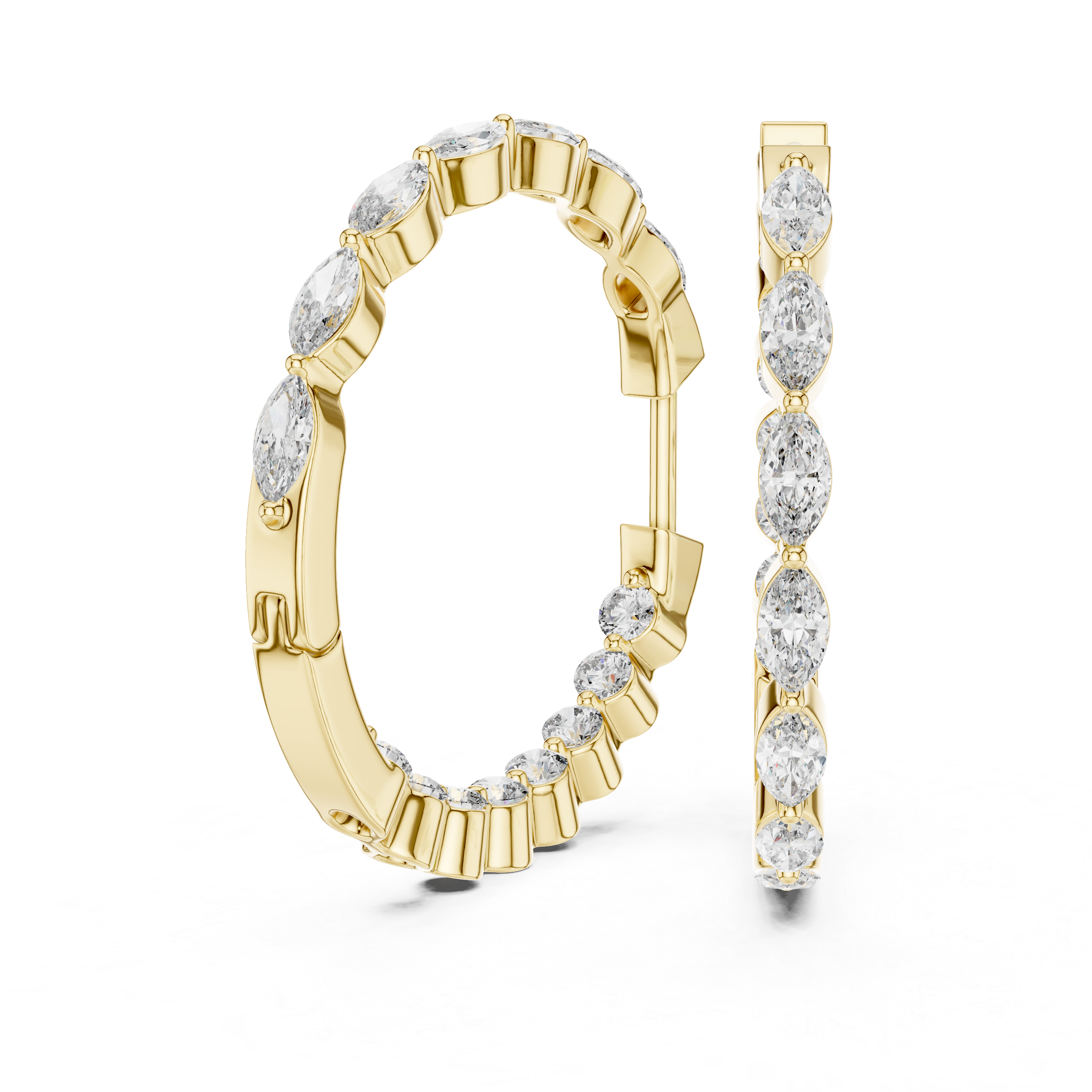 Marquise Eternity Hoops