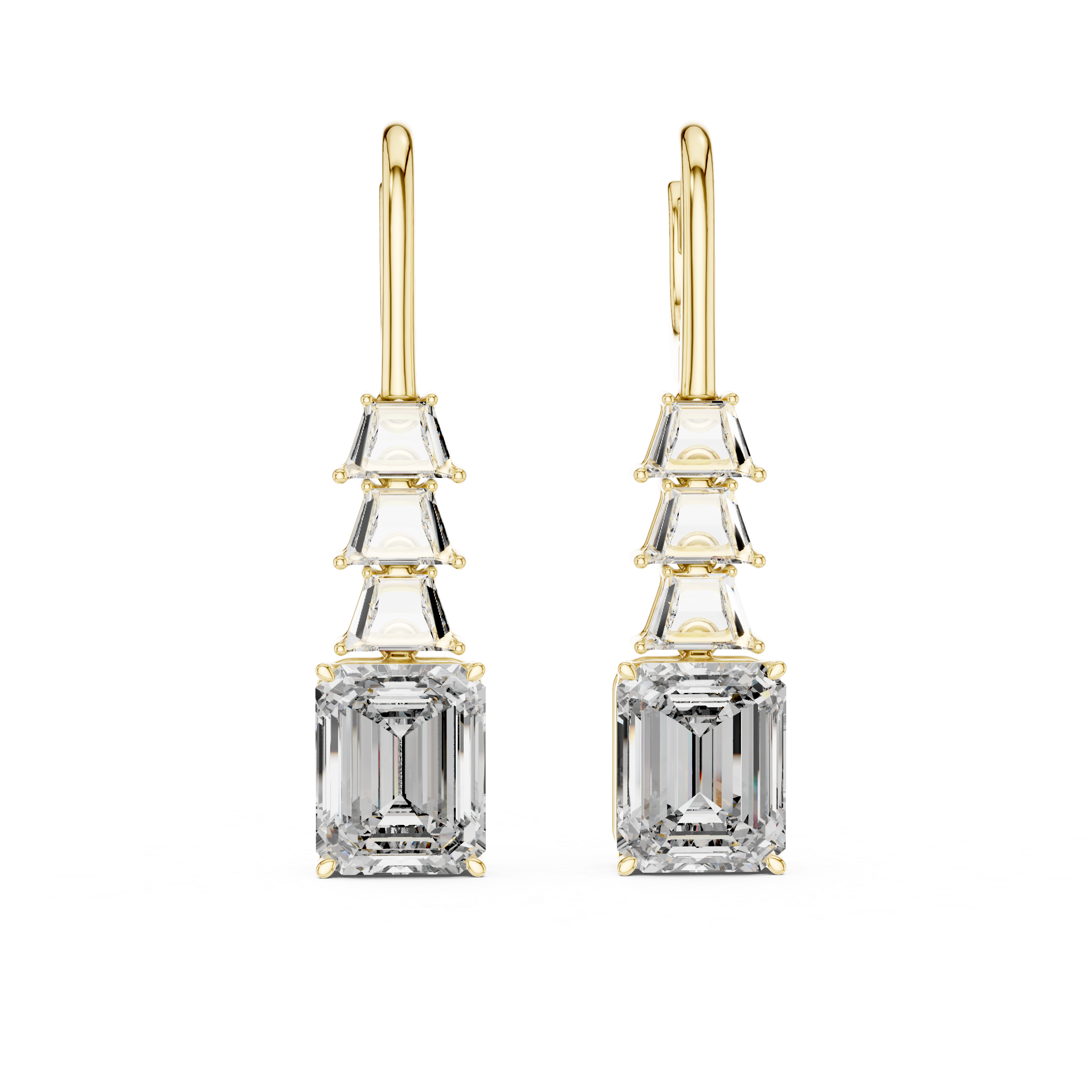 Asscher Drop Earrings