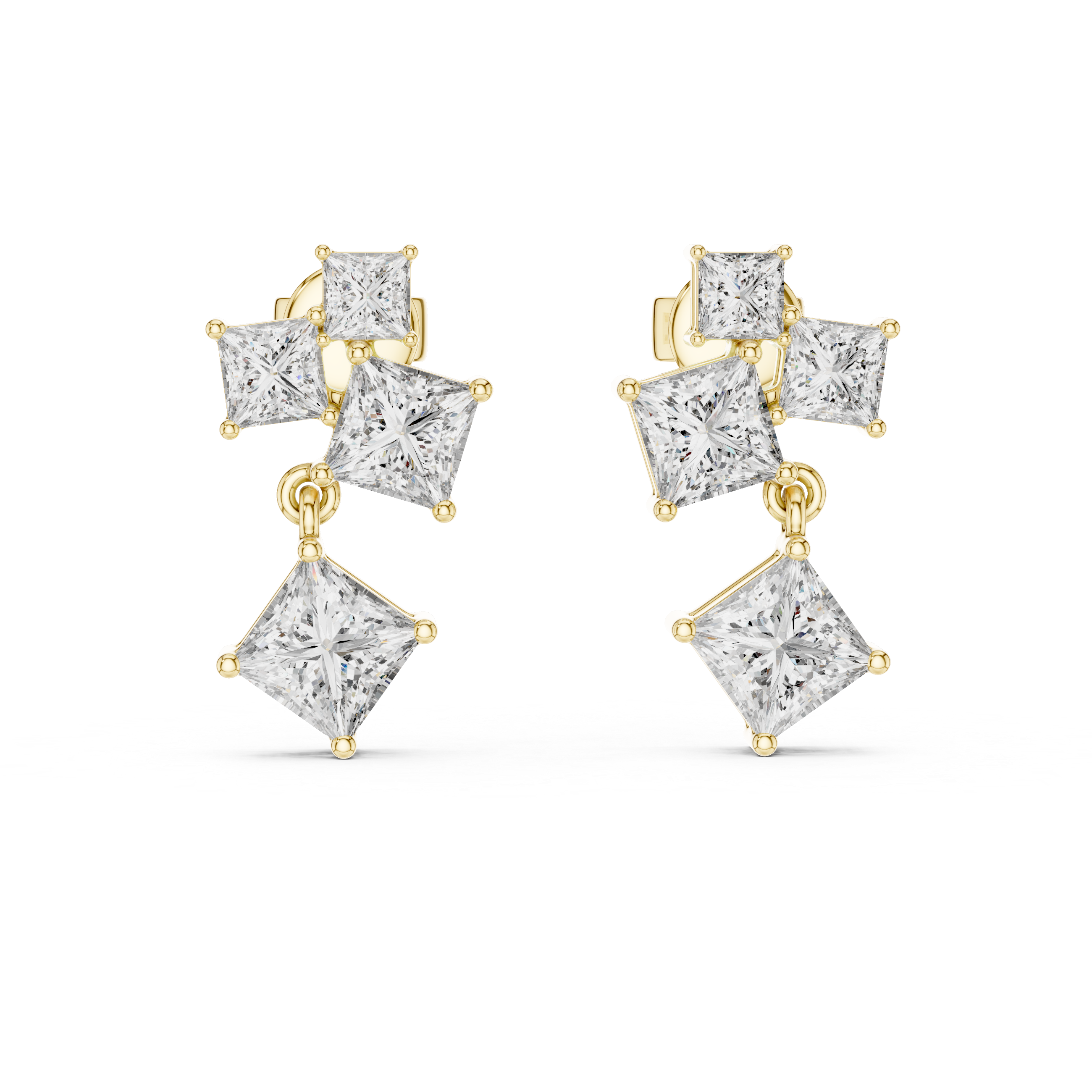 Princess Cluster Studs