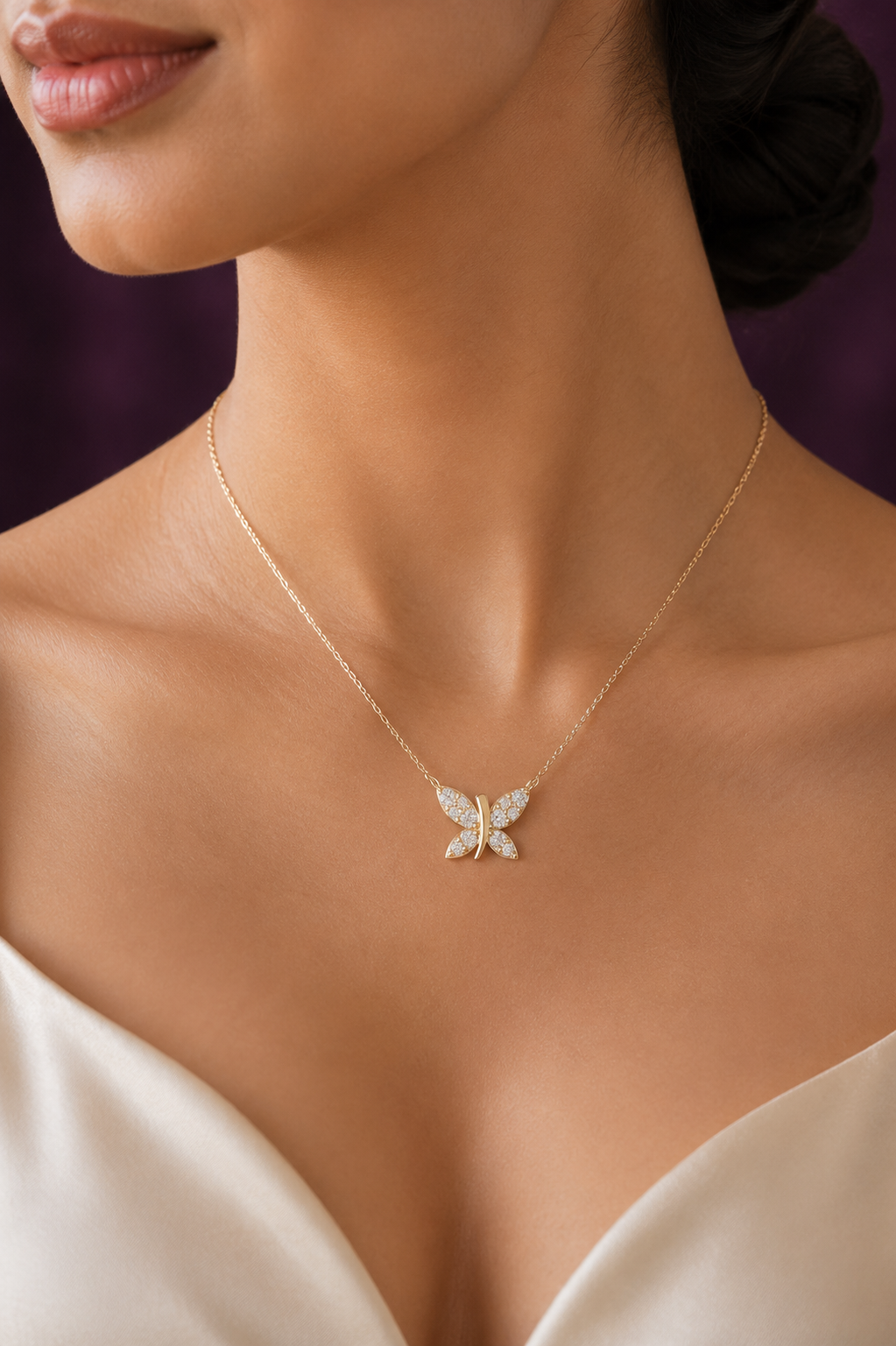 Pave Butterfly Pendant