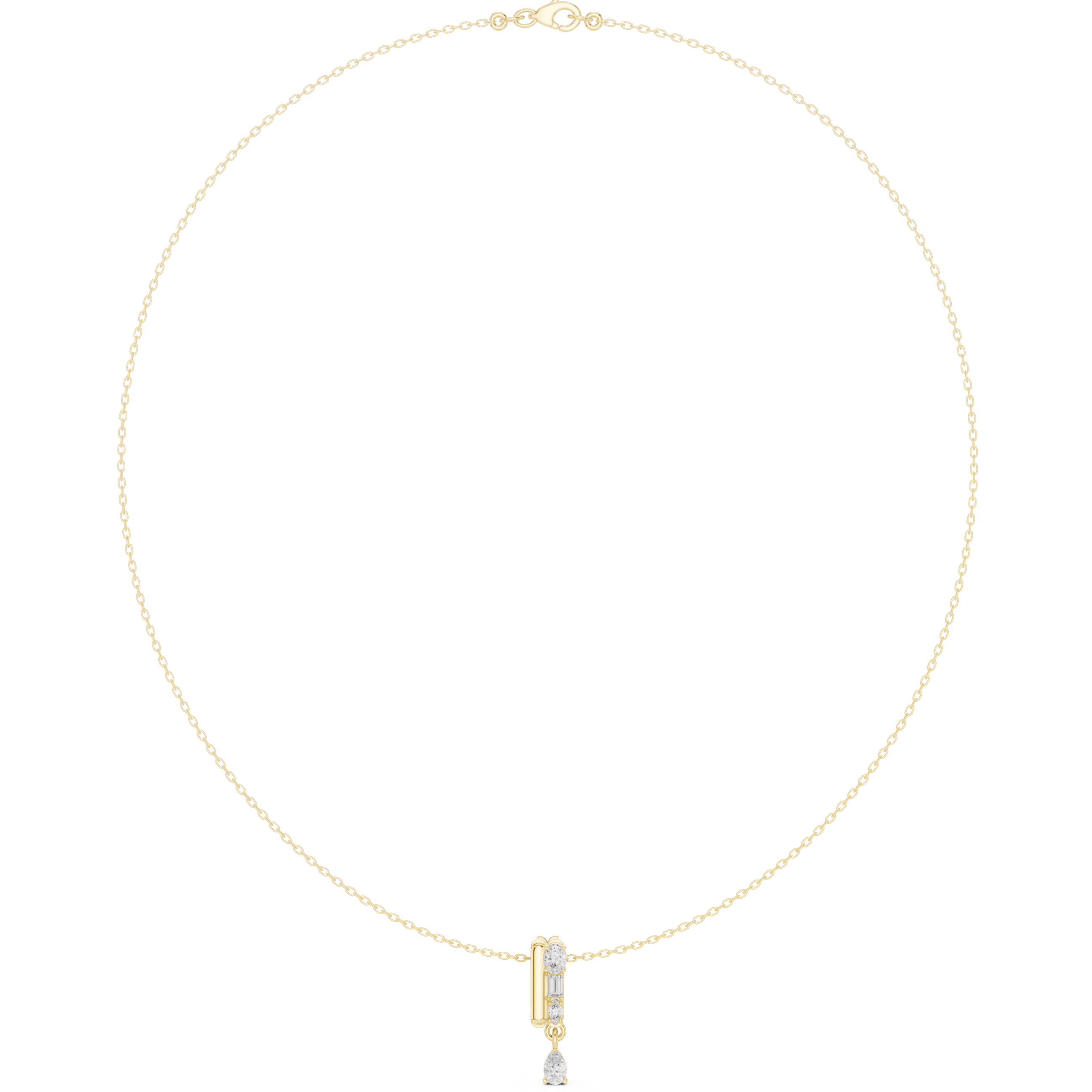 Slender Bar Drop Necklace