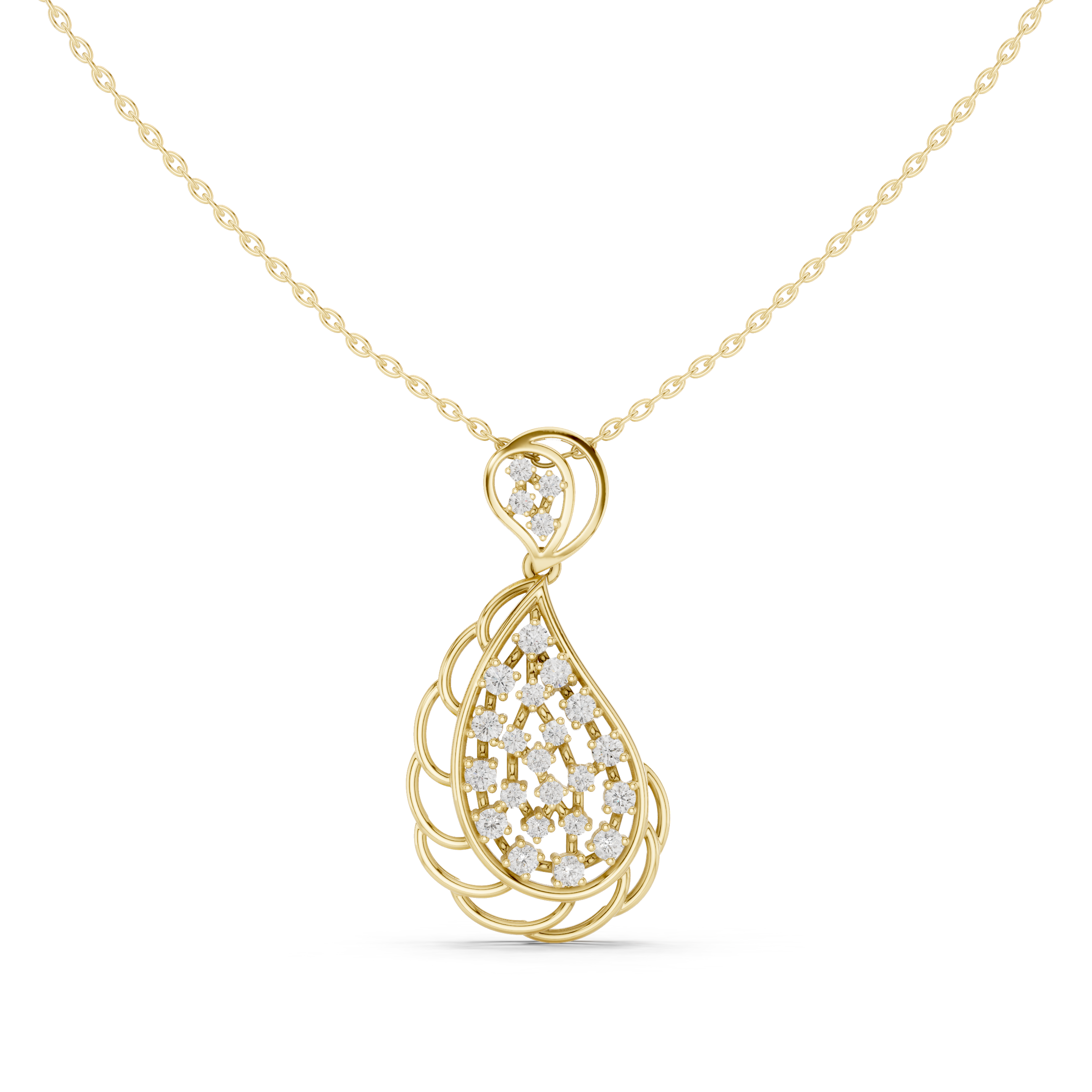 Paisley Swirl Drop Pendant
