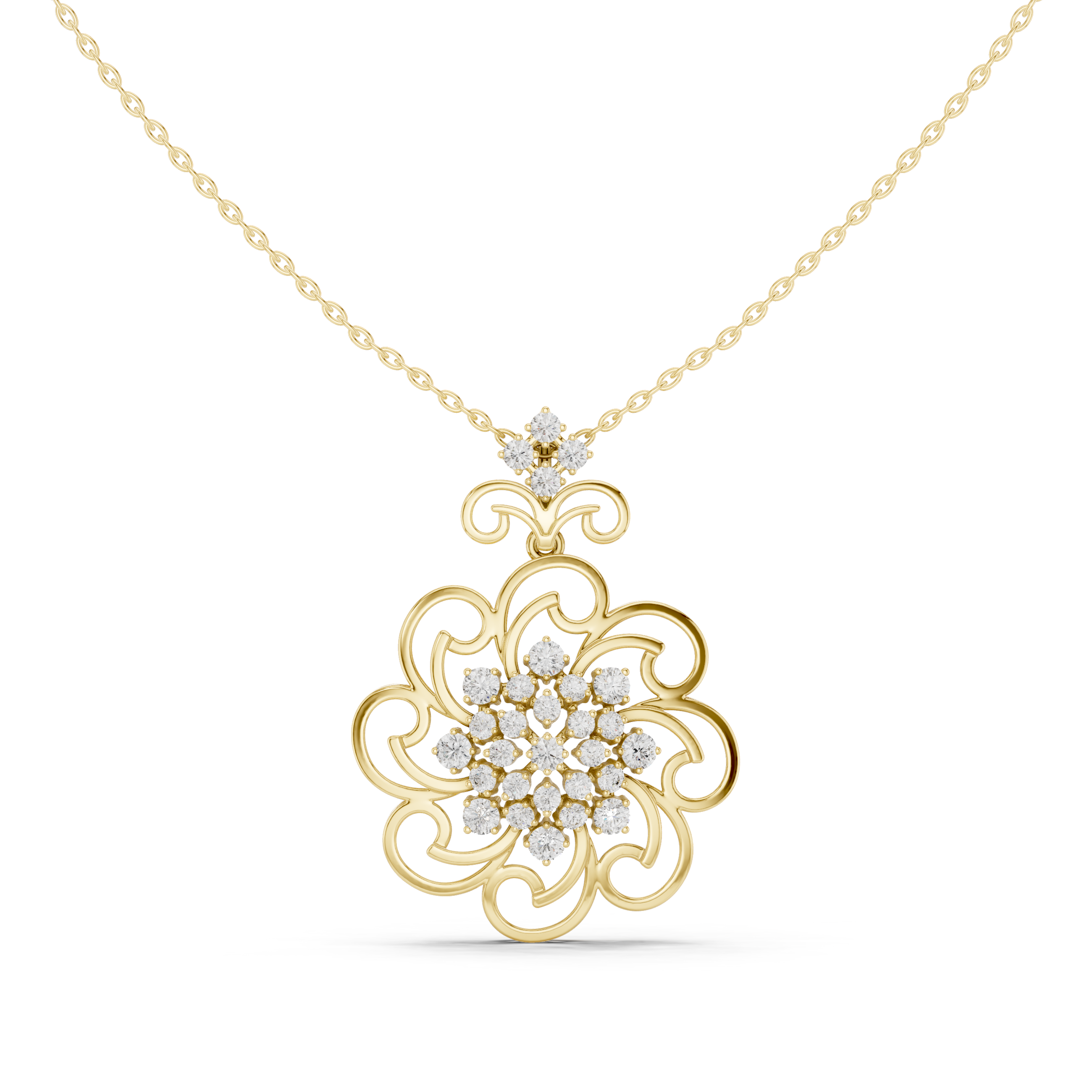 Sunflower Medallion Pendant