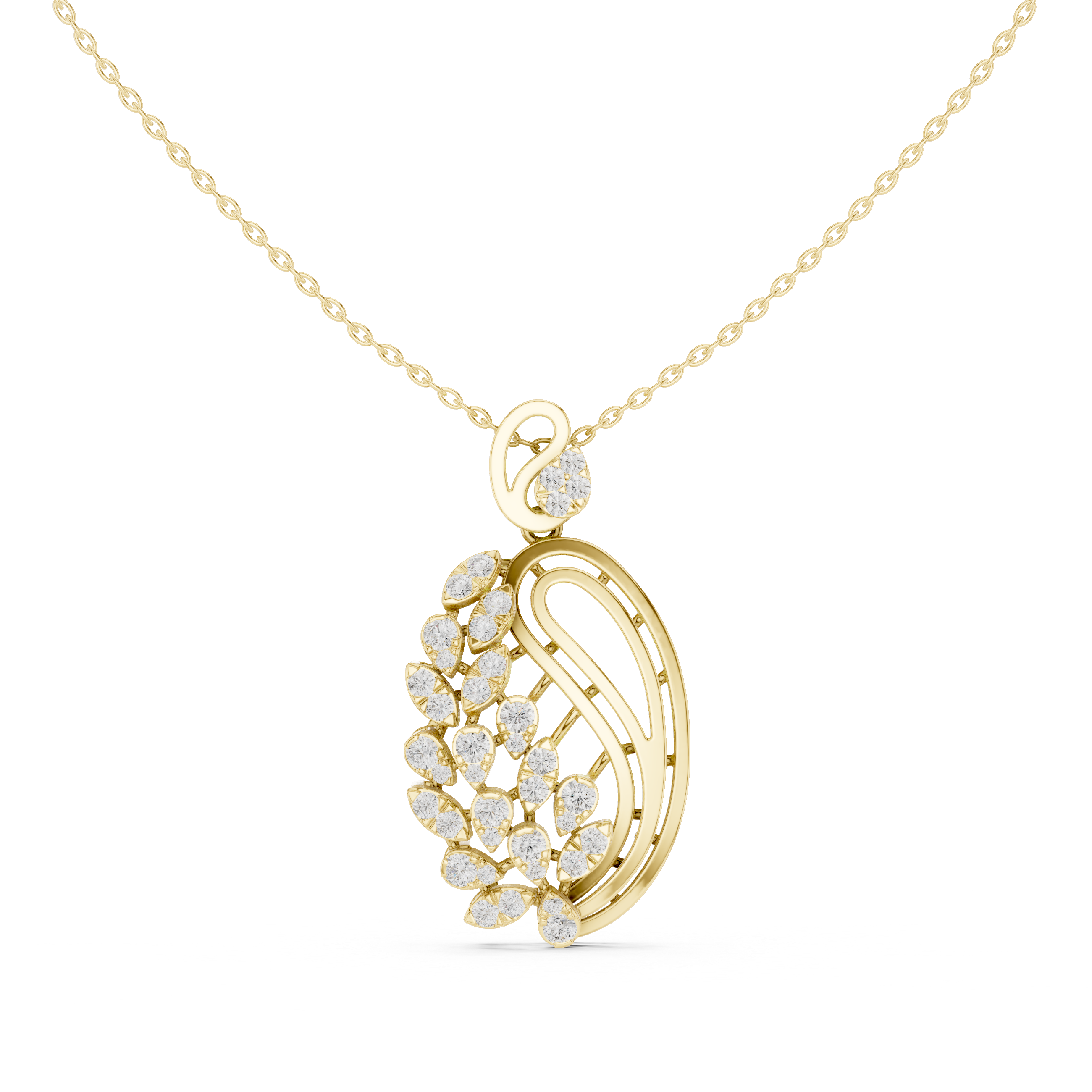 Ornate Oval Lace Pendant