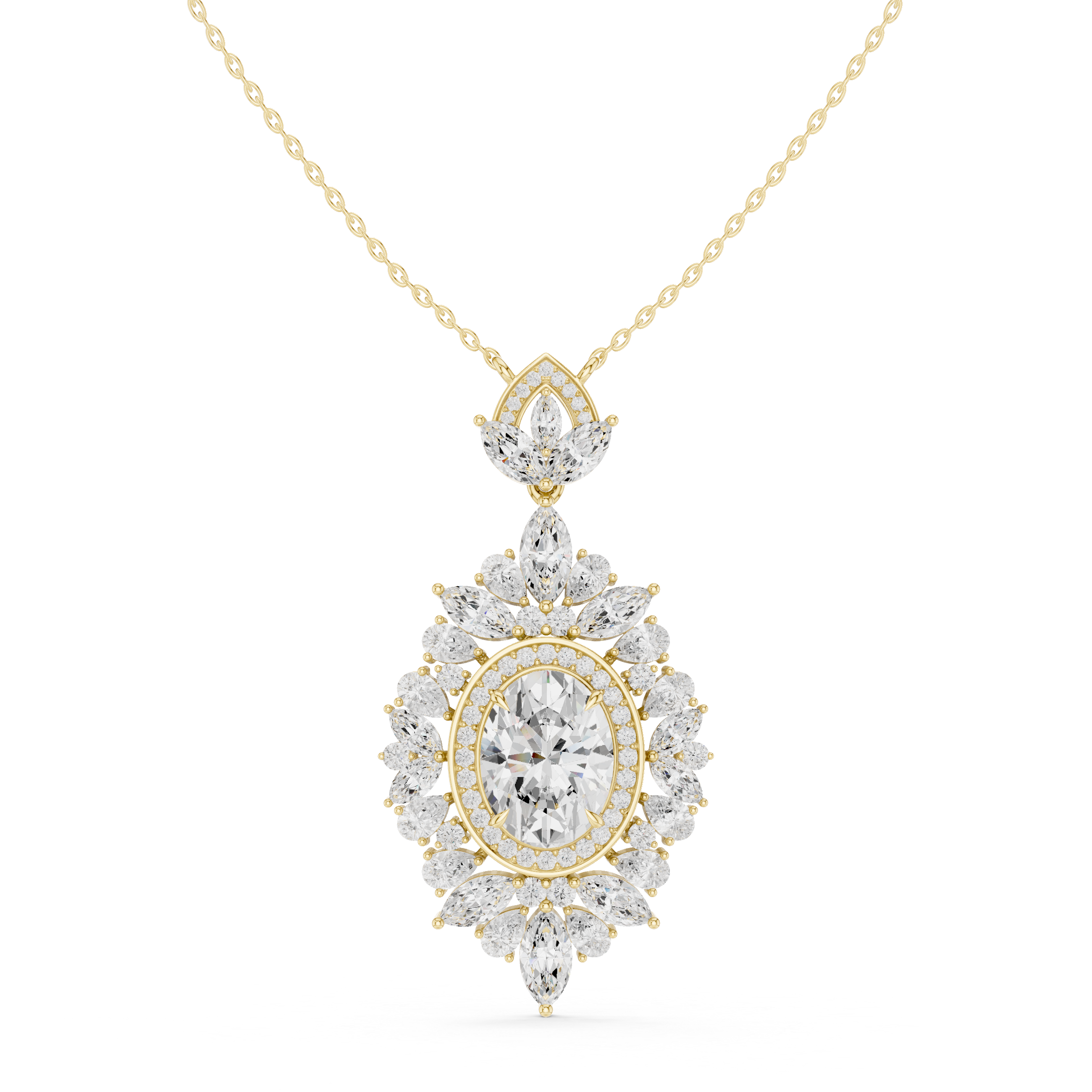 Starburst Halo Pendant
