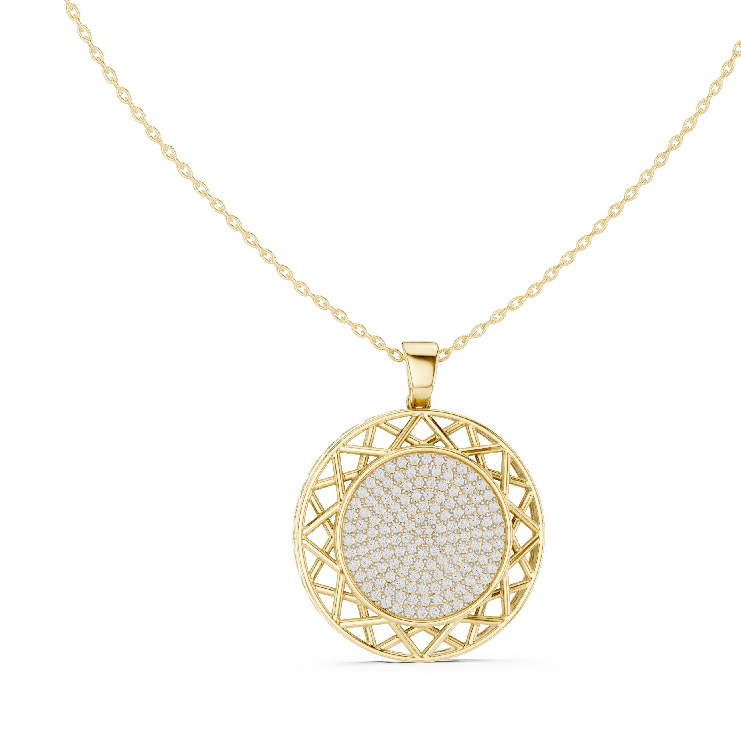 Woven Medallion Pendant