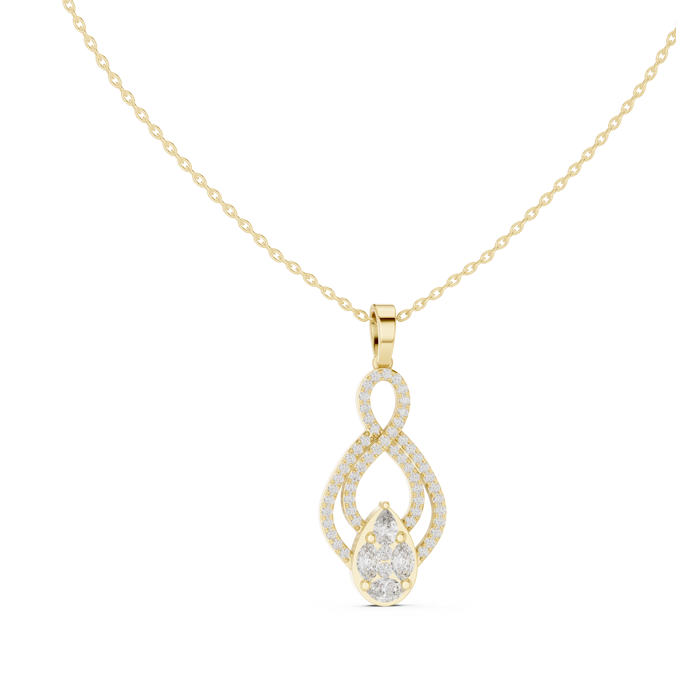 Infinity Pear Drop Pendant